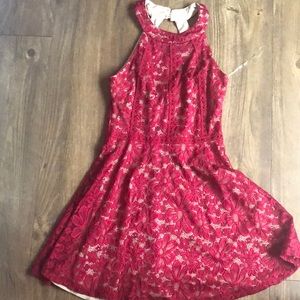 red lace dress